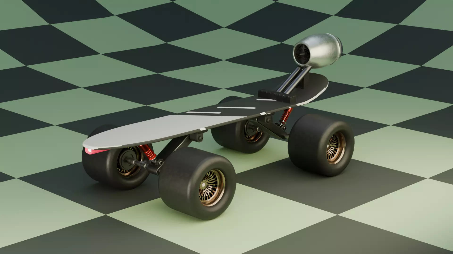 Sci-fi Skateboard  3D model_0