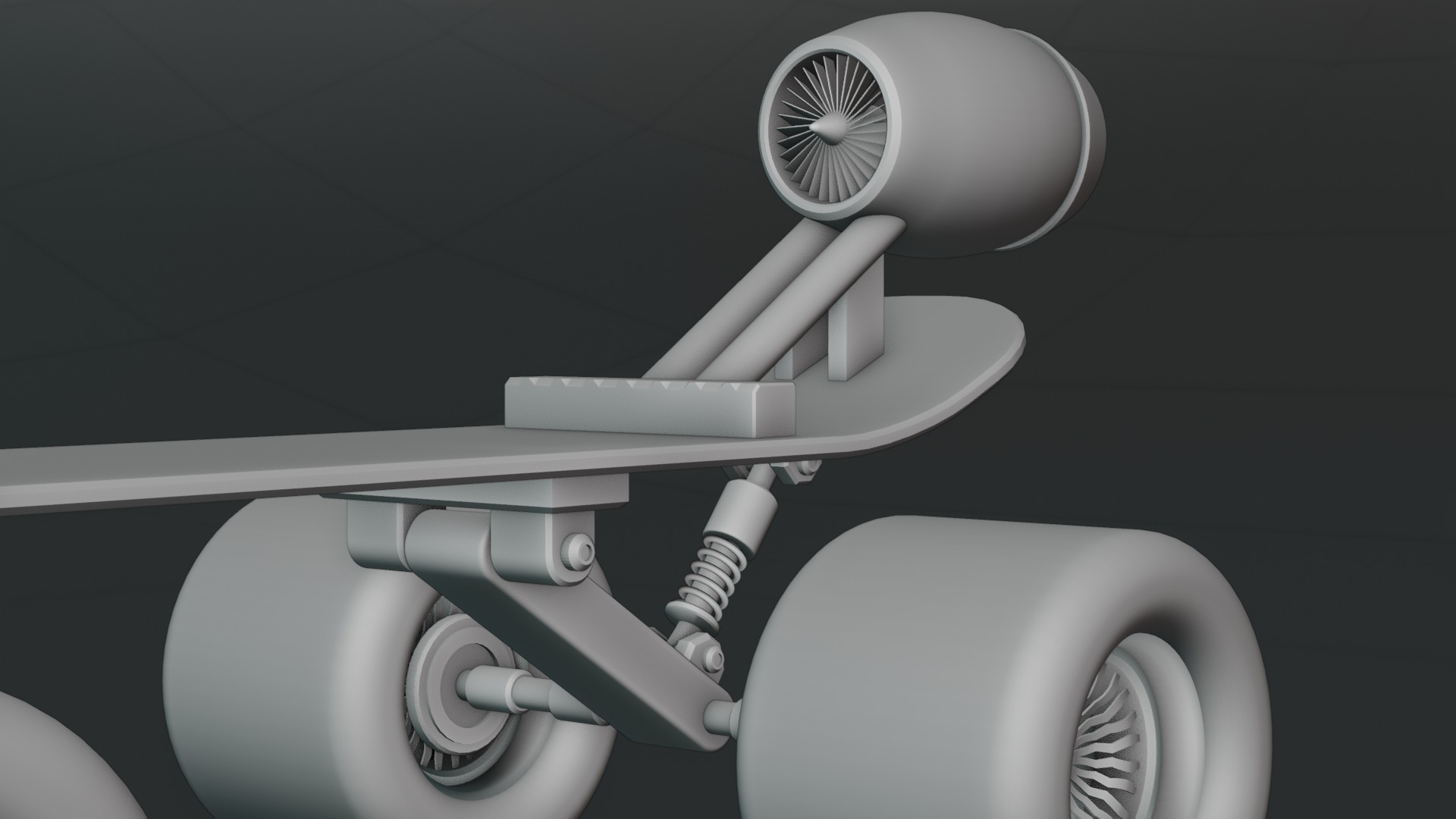 Sci-fi Skateboard  3D model_9