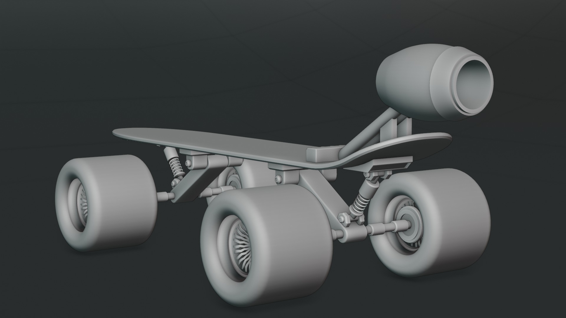 Sci-fi Skateboard  3D model_6