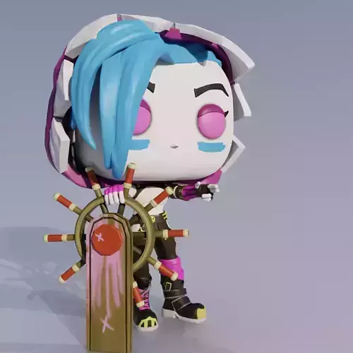 Jinx - Arcane 3D print model Jinx - Arcane 3D print model