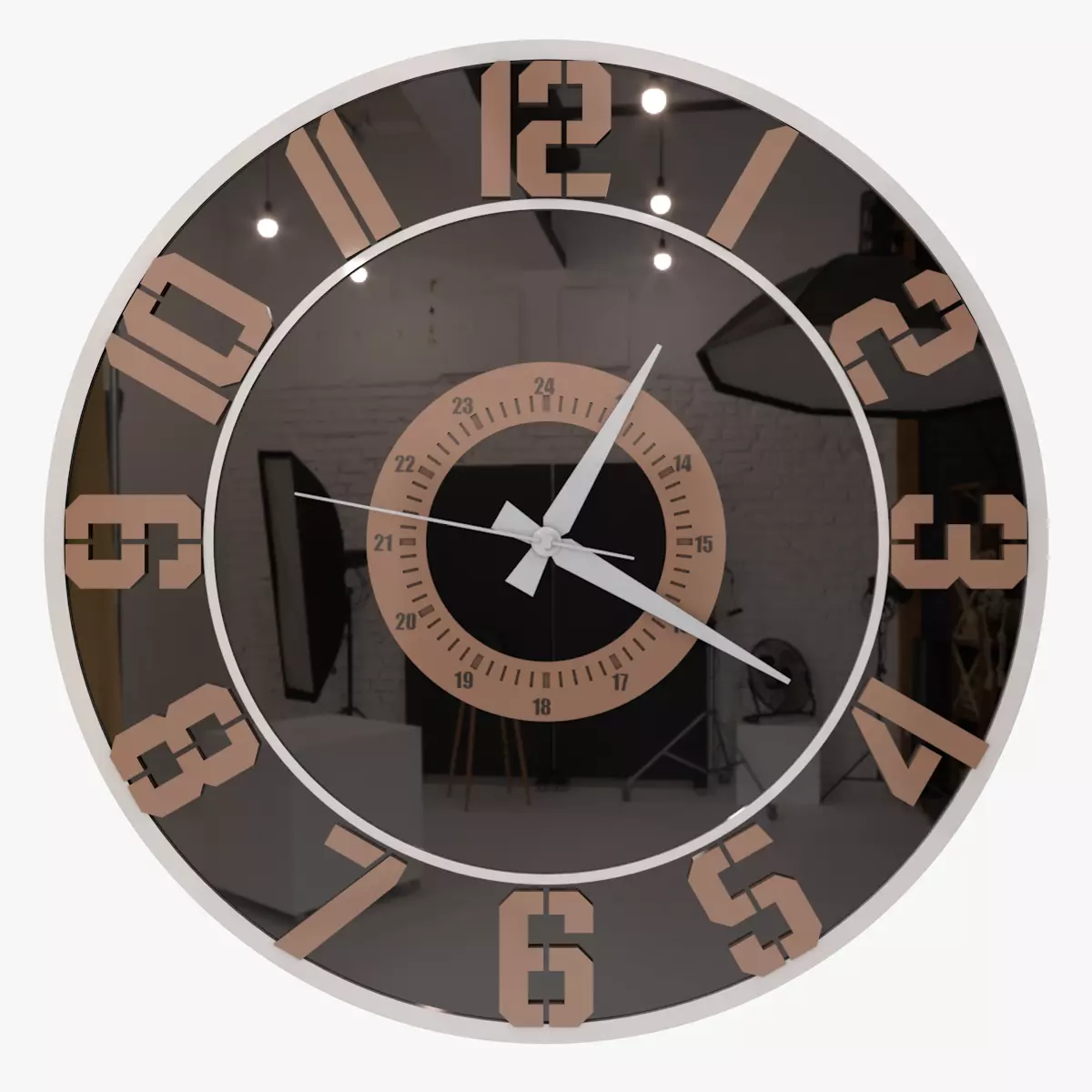 Wall Clock Low-poly 3D model