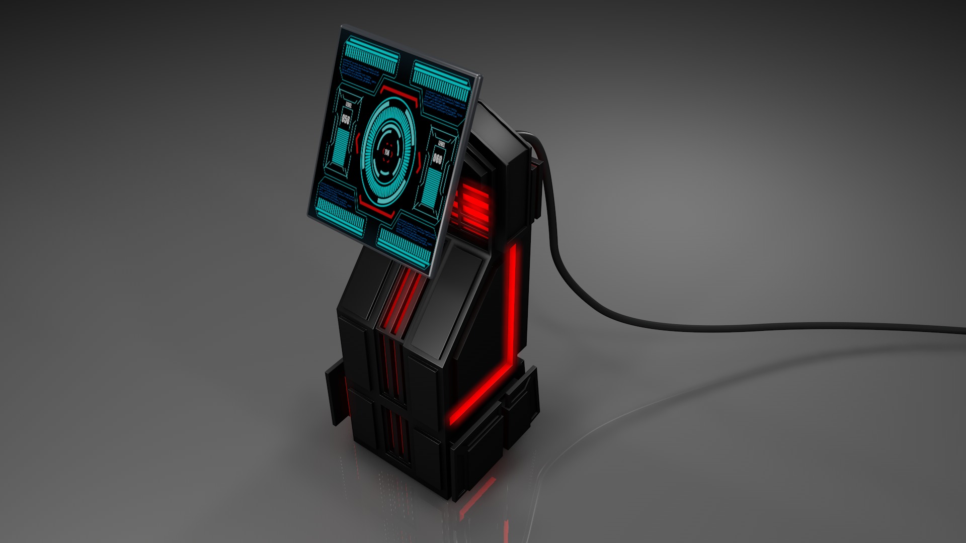 Control Panel 3D model_1