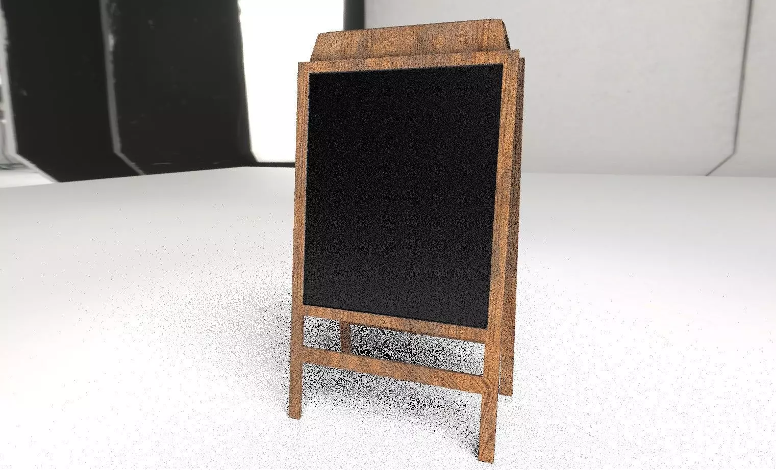 3D Model LowPoly CafeSign Free low-poly 3D model