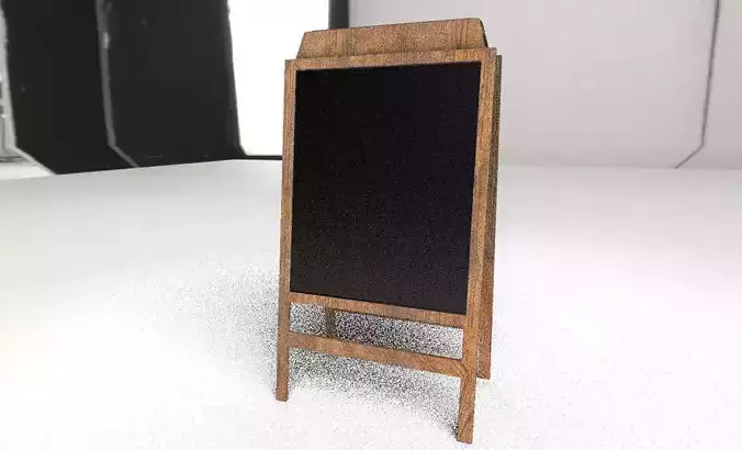 3D Model LowPoly CafeSign