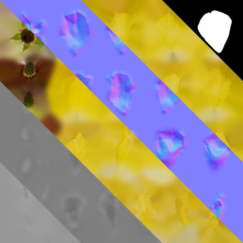 Anydrafts Rudbeckia laciniata Flower 03 Texture_8