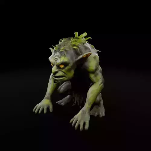 Swamp Troll - Game-Ready Fantasy 3D Creature Low-poly 3D model