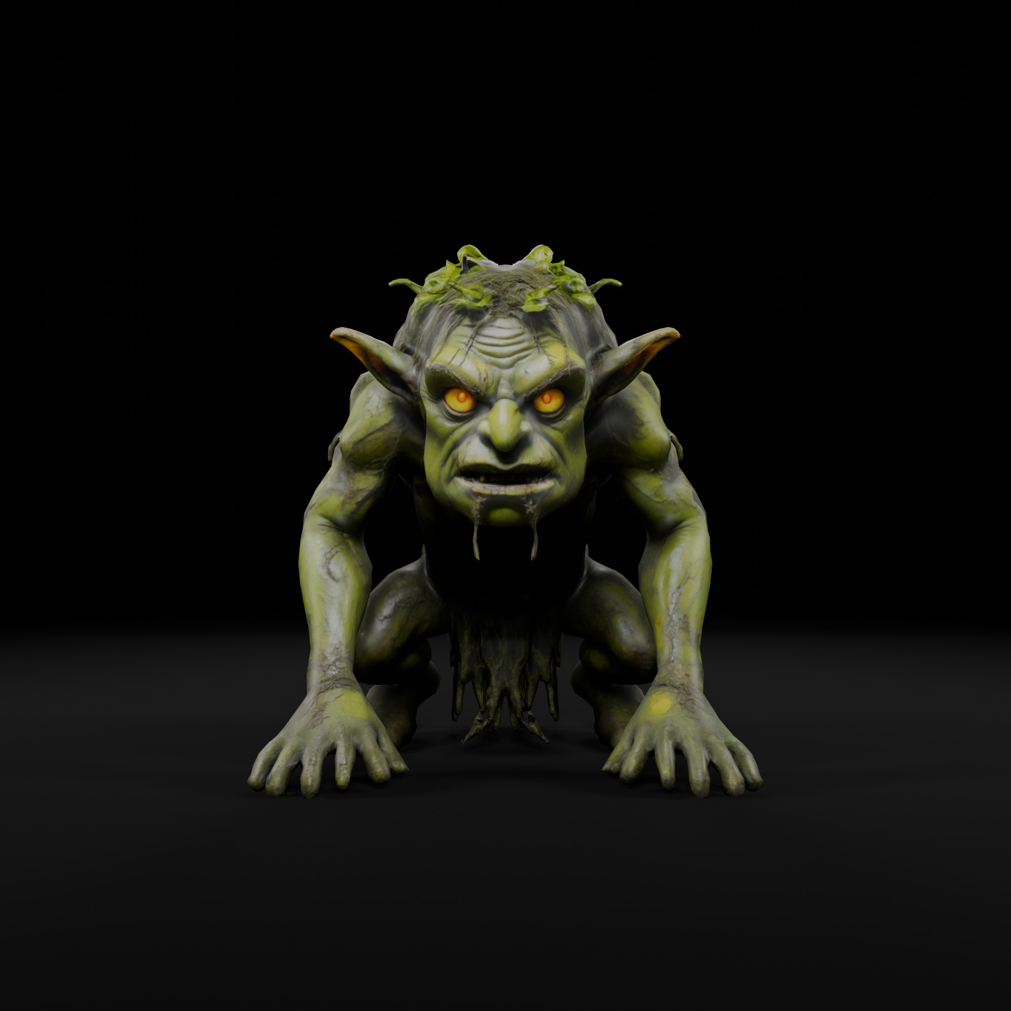Swamp Troll - Game-Ready Fantasy 3D Creature Low-poly 3D model_1