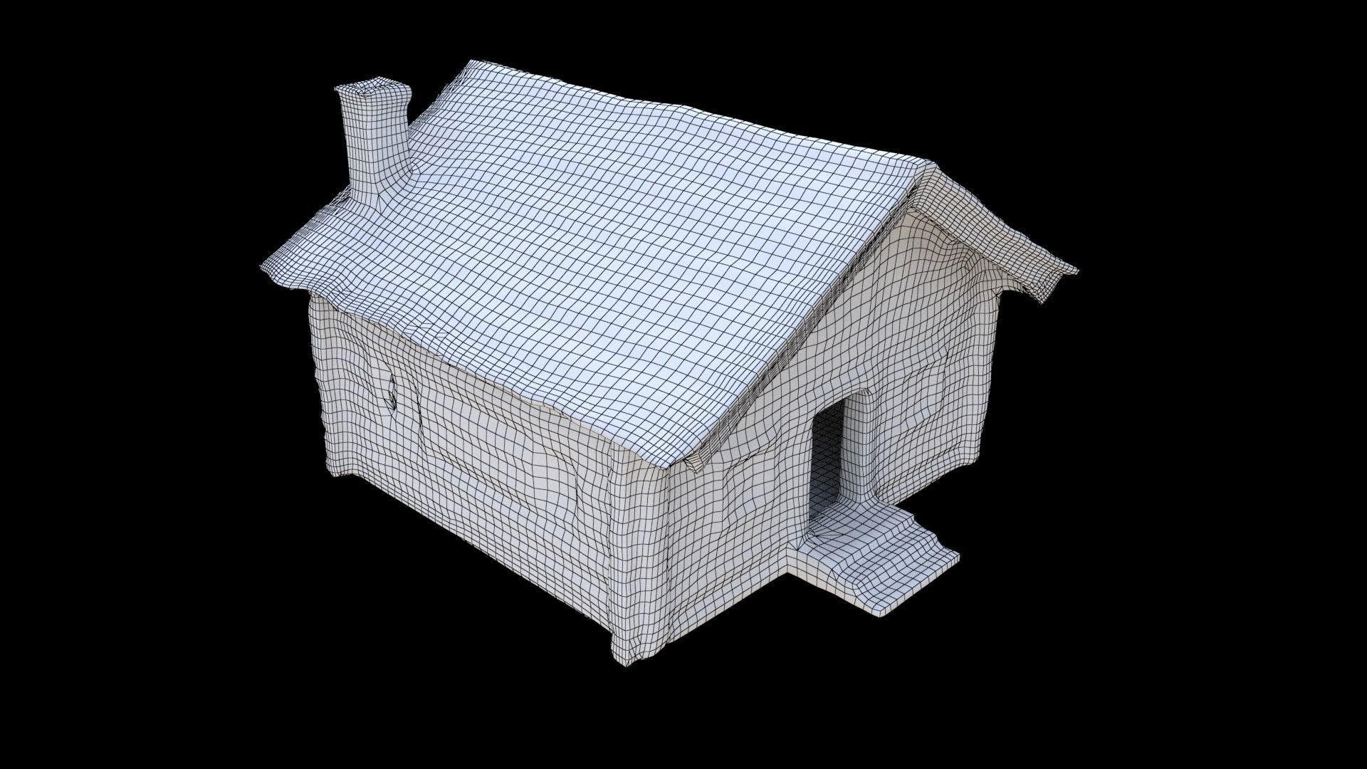 cottage canadian winter 3D model_5