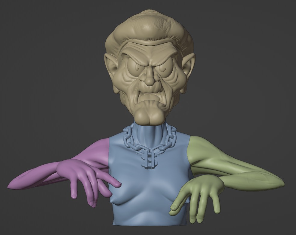 AquaTeen Little Brittle and Vampire form 3D print model_9