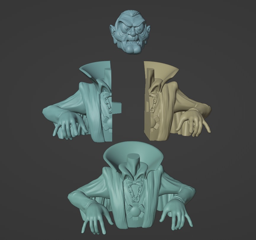 AquaTeen Little Brittle and Vampire form 3D print model_4