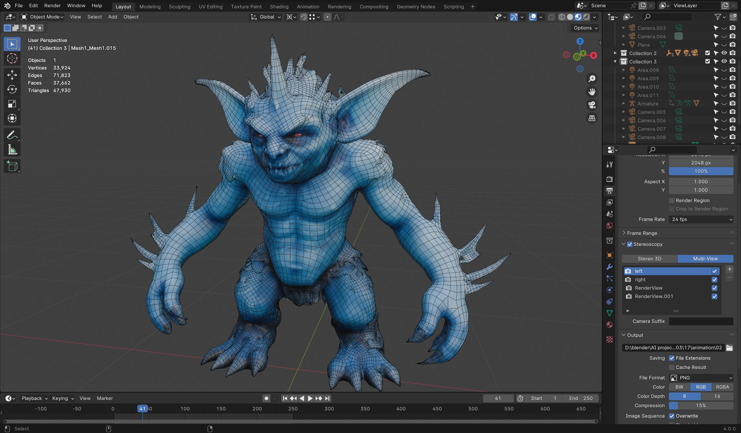 Frost Rig 3D model Frost Goblin - Rig-Ready 3D Character for Games Animation VR ...