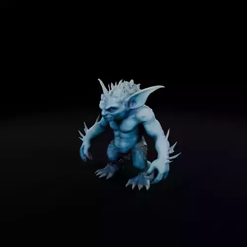 Frost Goblin - Rig-Ready 3D Character for Games  Animation Low-poly 3D model