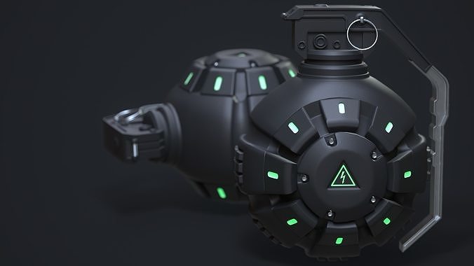 SCI-FI GRENADE Low-poly 3D model