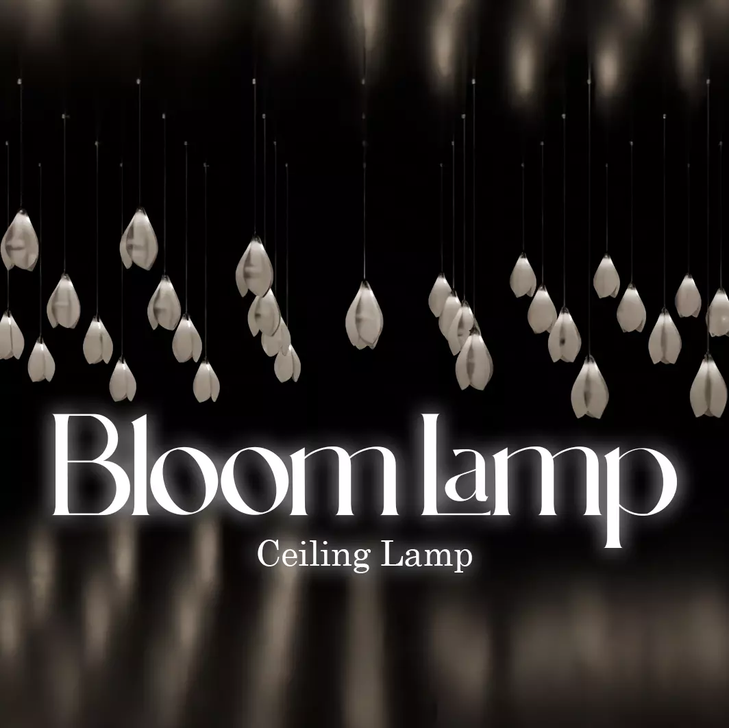 Bloom ceiling lamp 3D model_0