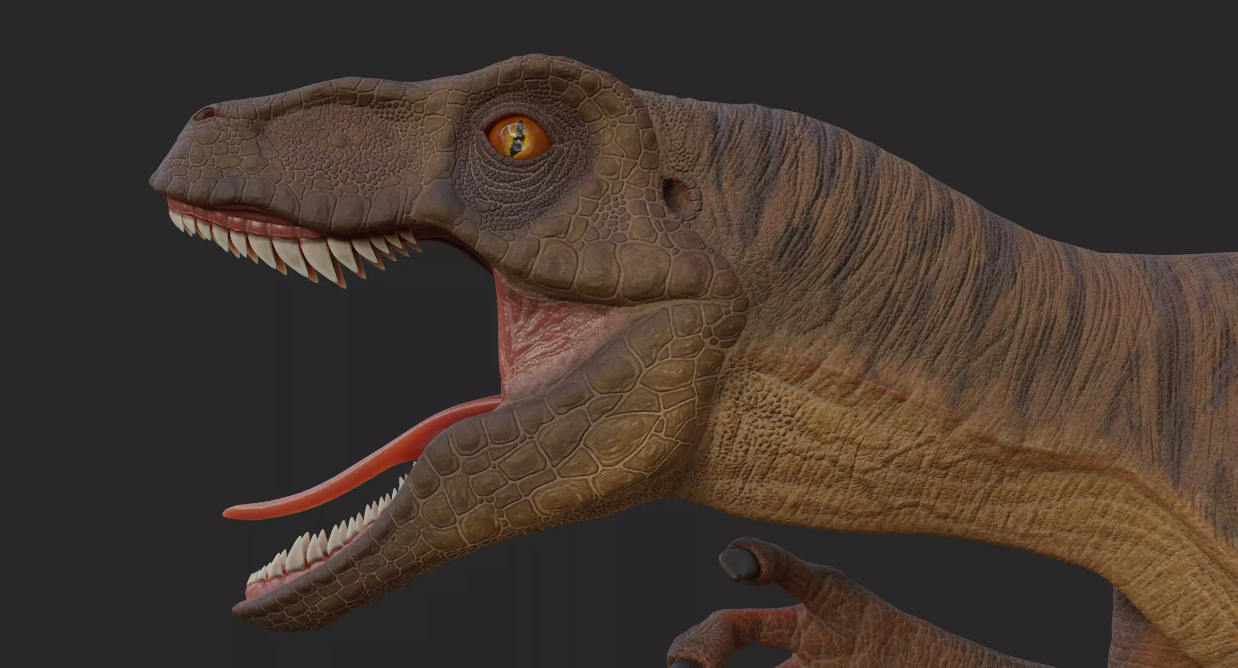 Velociraptor Low-poly 3D model_0