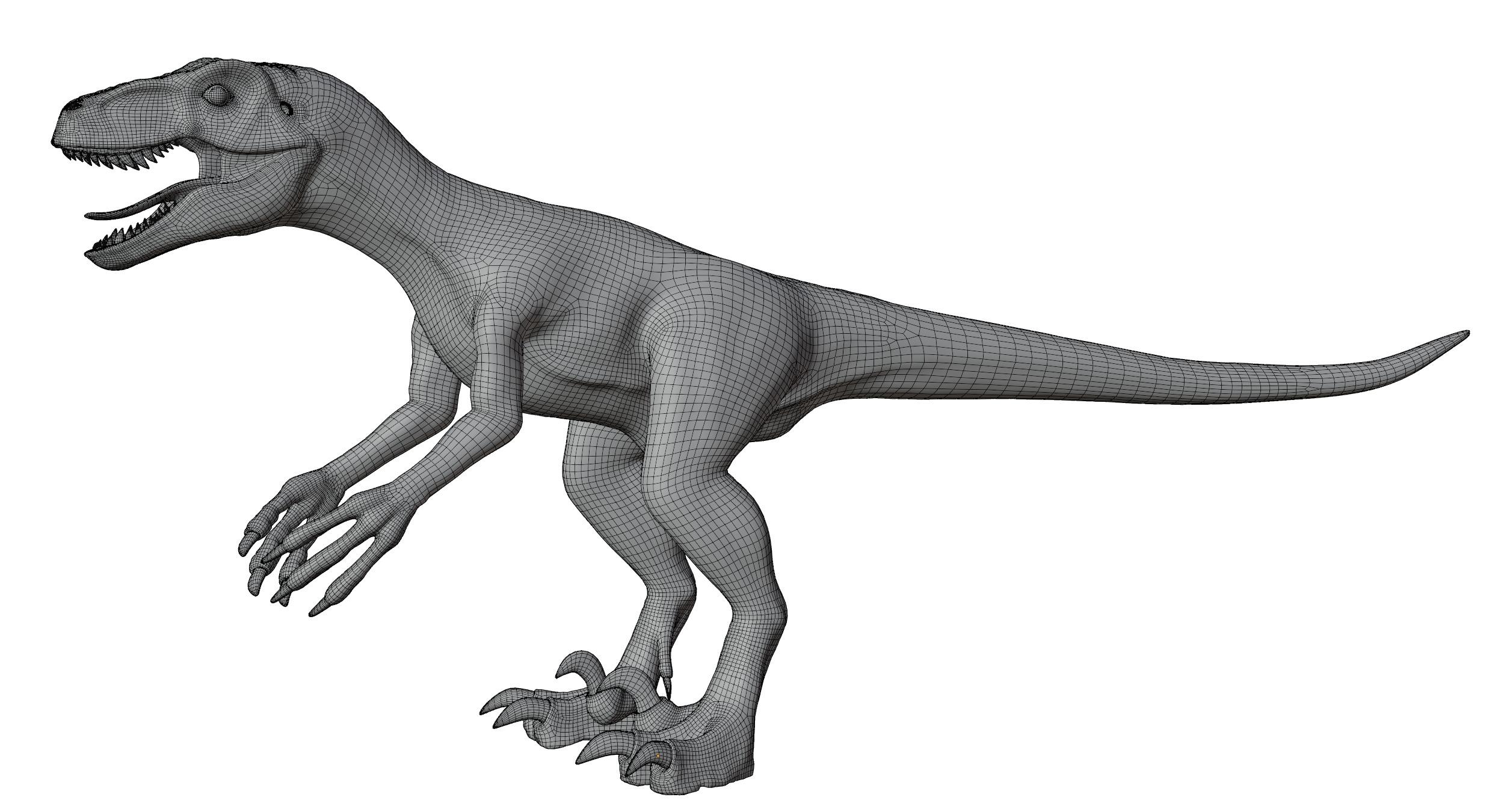 Velociraptor Low-poly 3D model_14