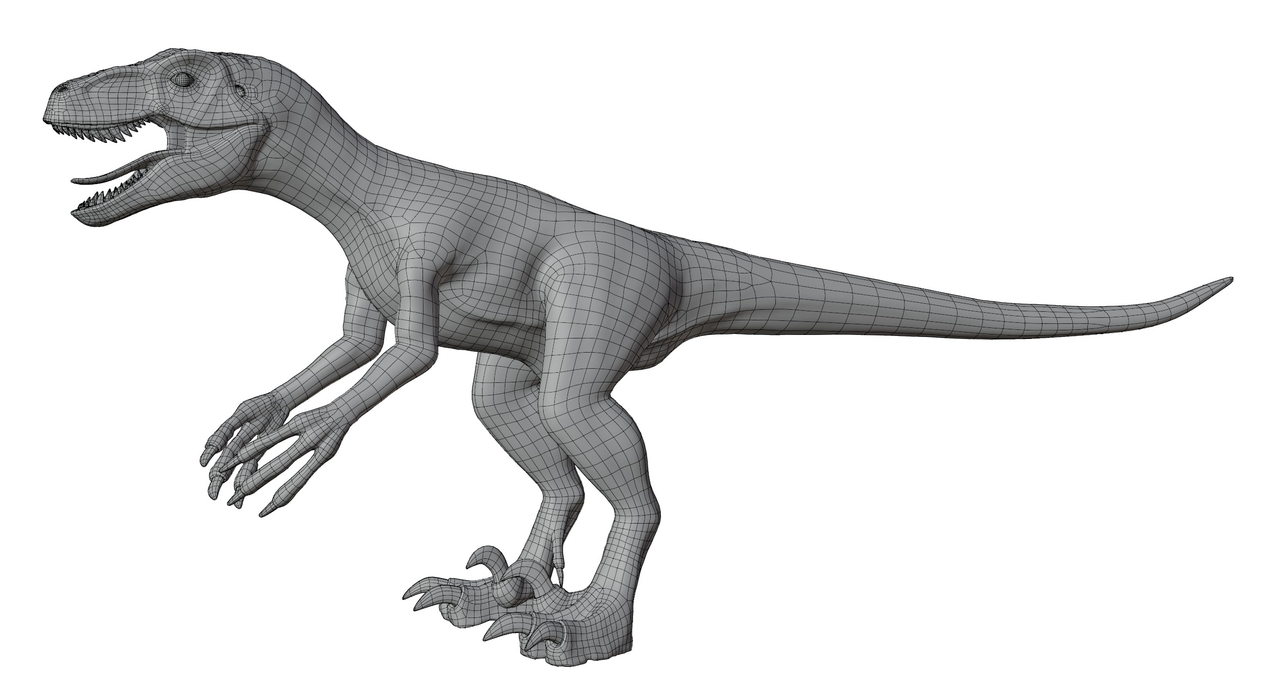Velociraptor Low-poly 3D model_13