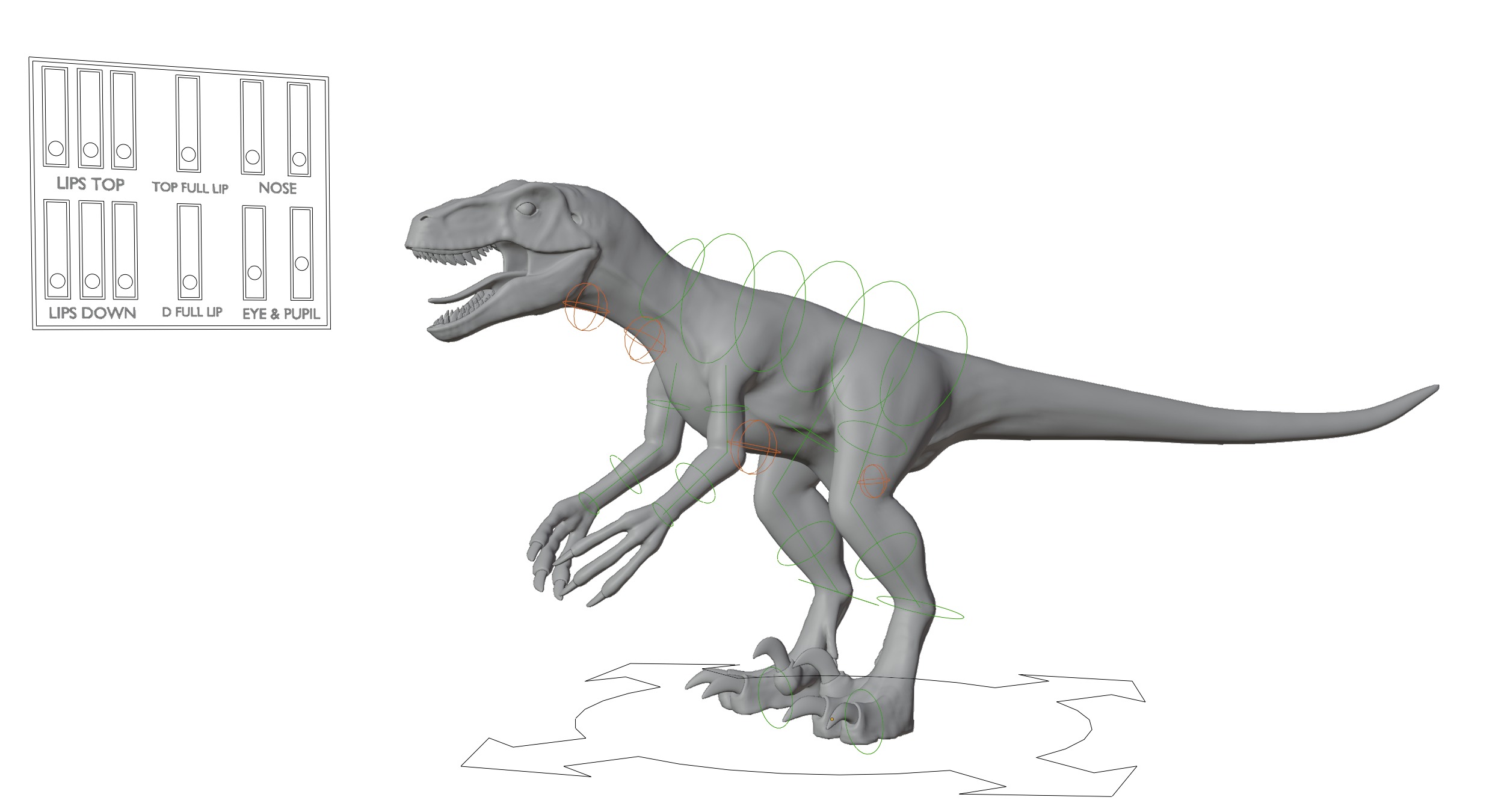 Velociraptor Low-poly 3D model_11