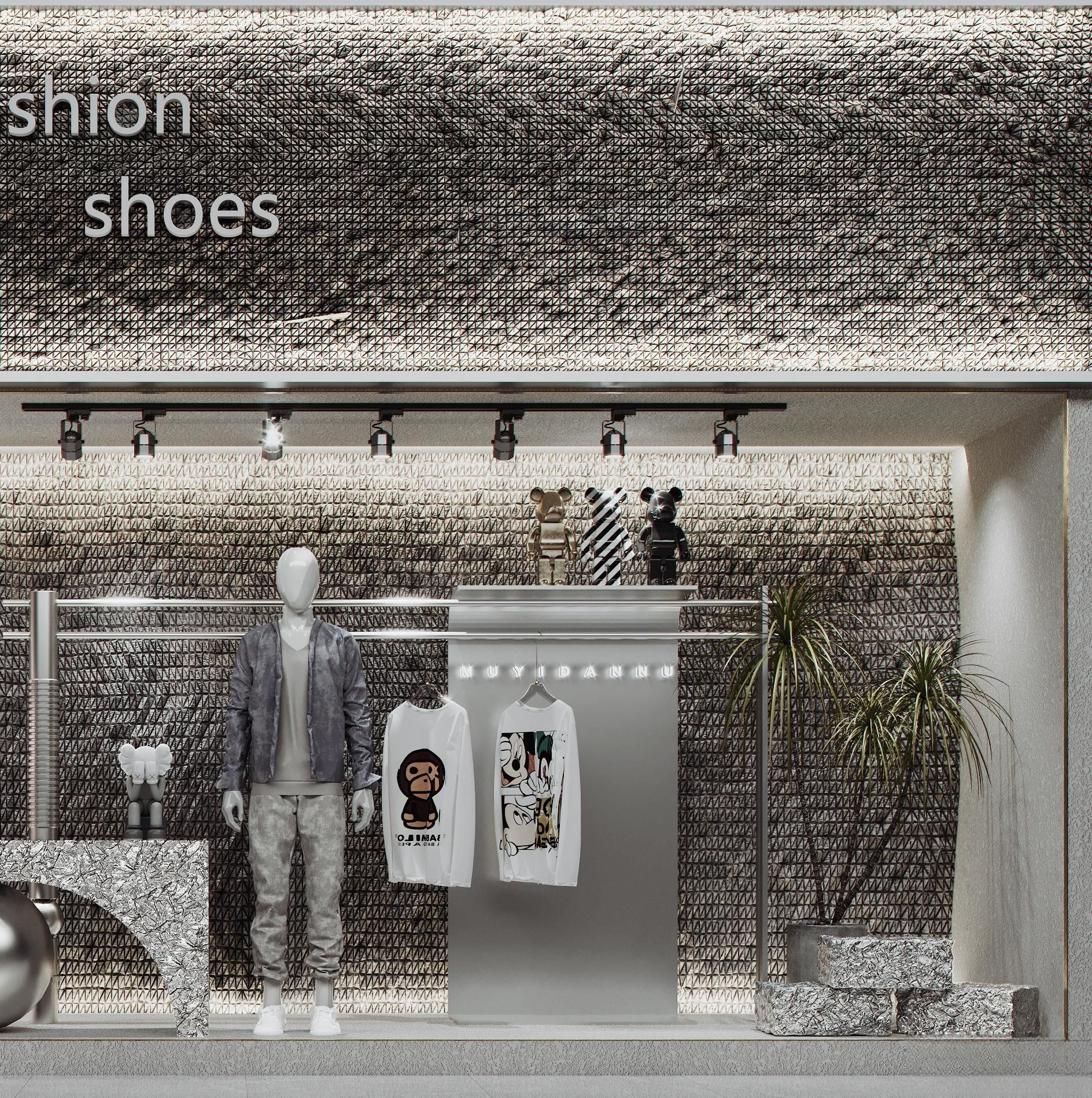 clothing store interior  3D model_2