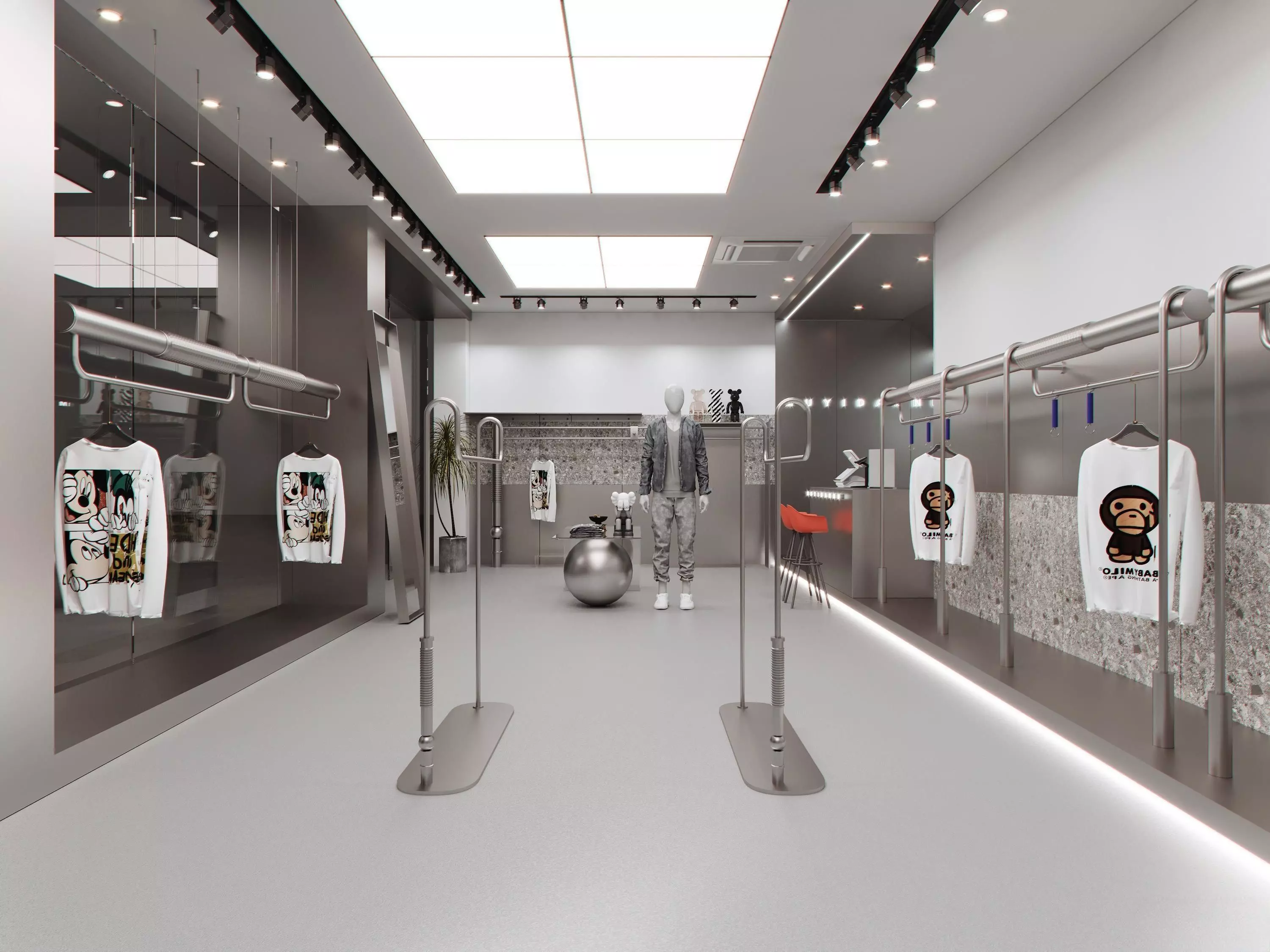 clothing store interior  3D model_0