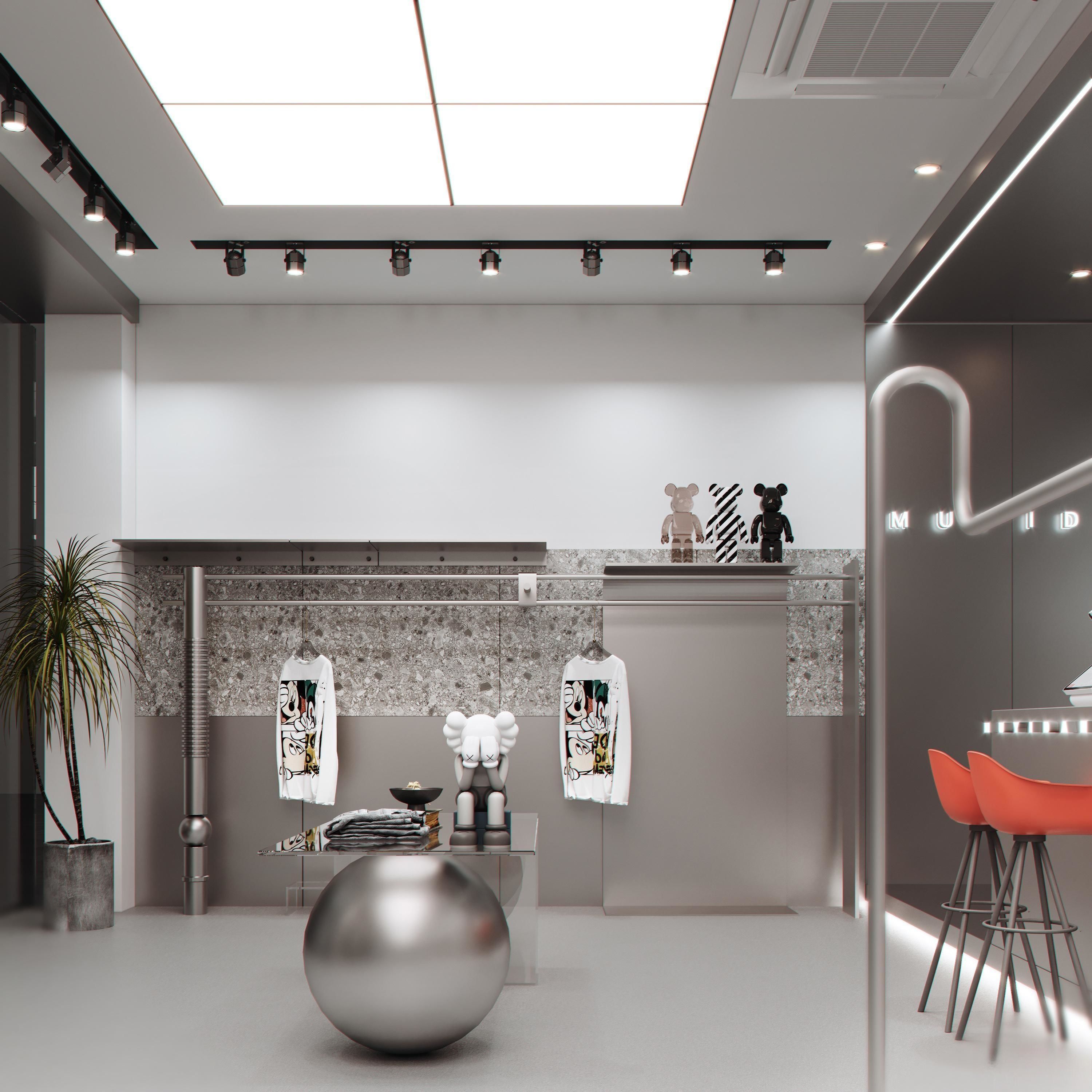 clothing store interior  3D model_3