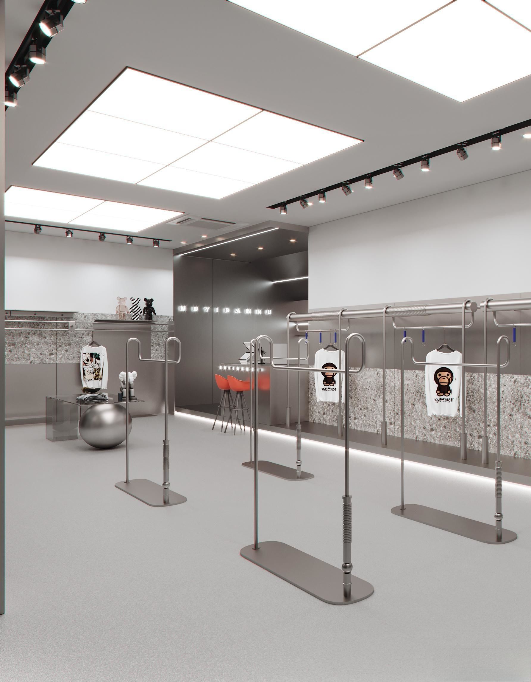 clothing store interior  3D model_2