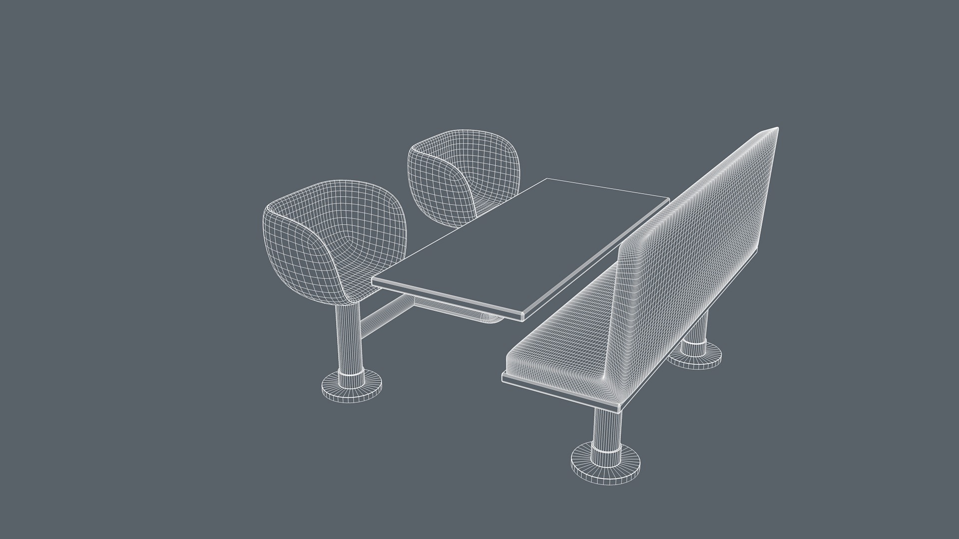 Restaurant Furniture 3D model_10