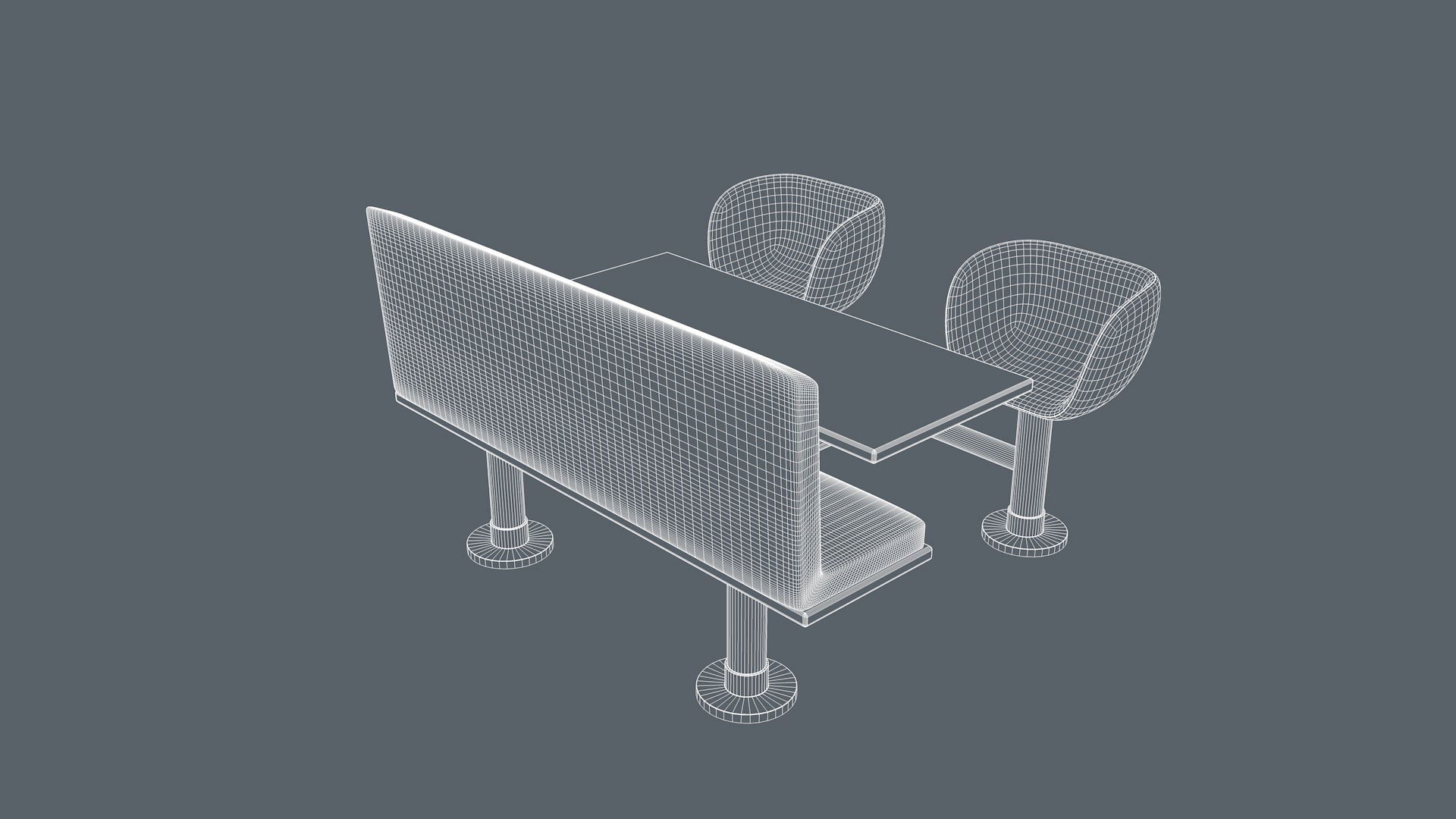 Restaurant Furniture 3D model_15