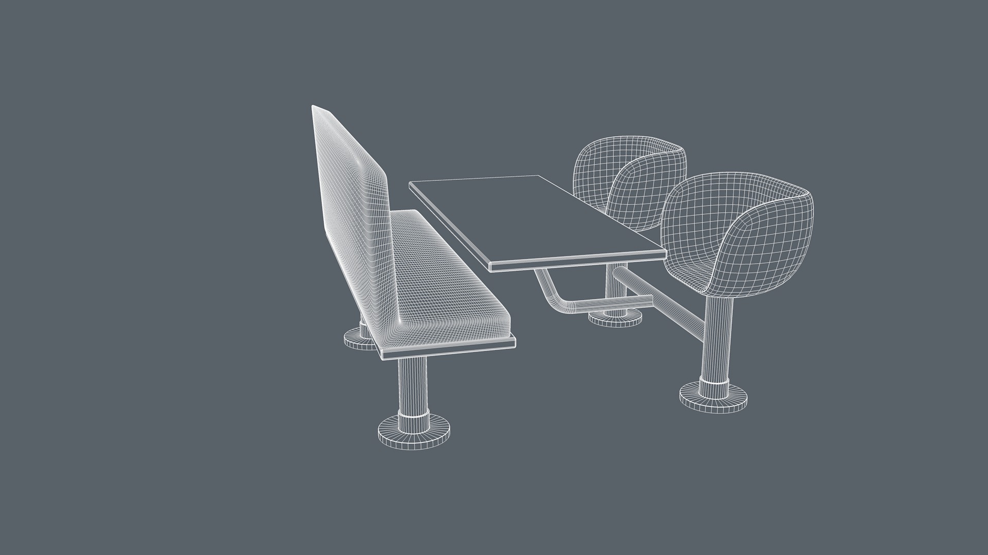Restaurant Furniture 3D model_16