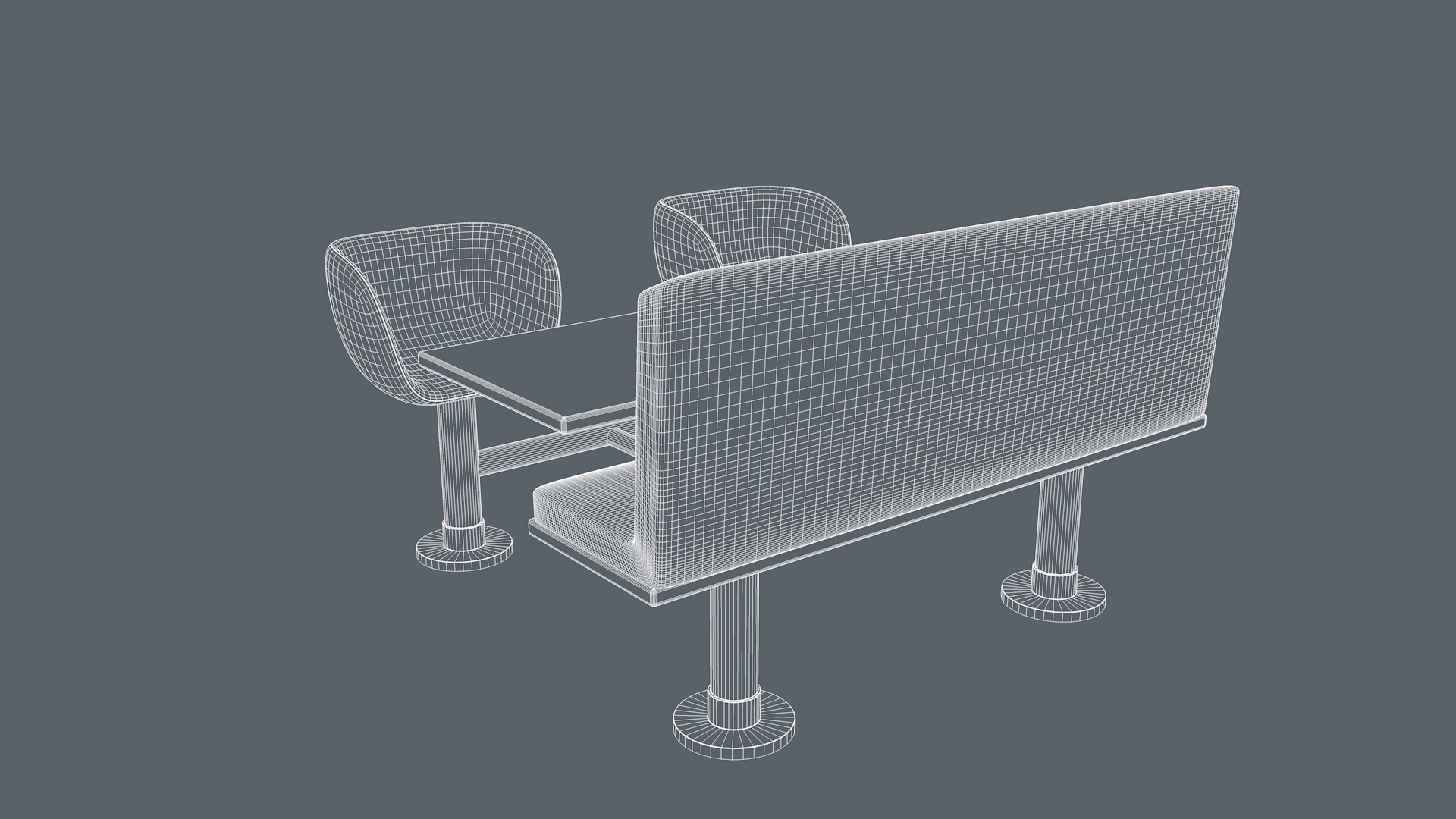 Restaurant Furniture 3D model_13