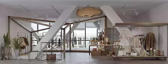clothing store interior  3D model