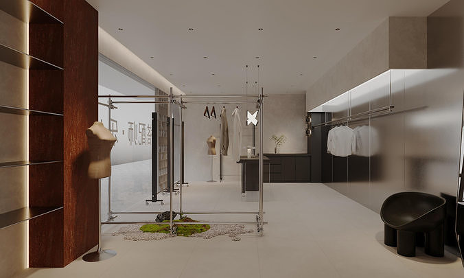 clothing store interior  3D model