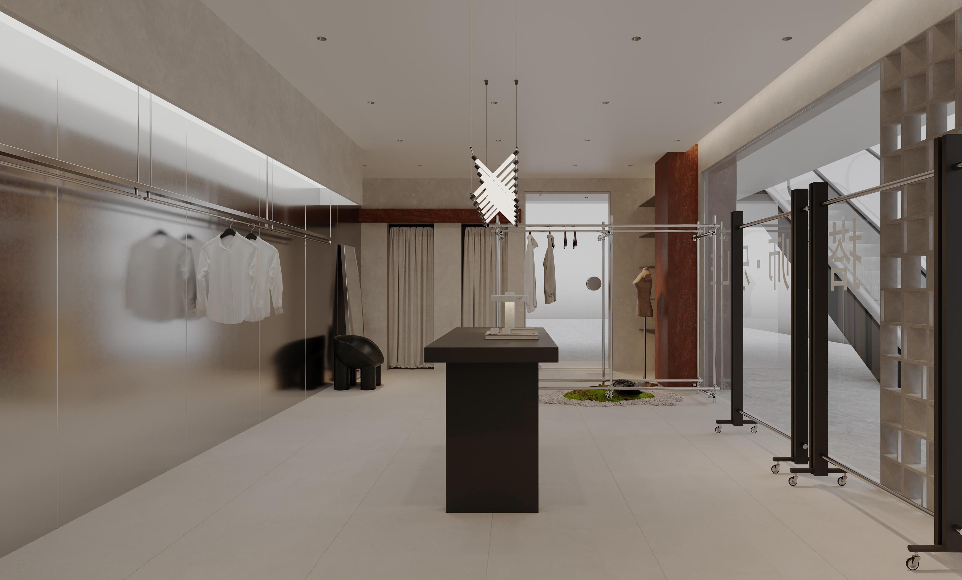 clothing store interior  3D model_1