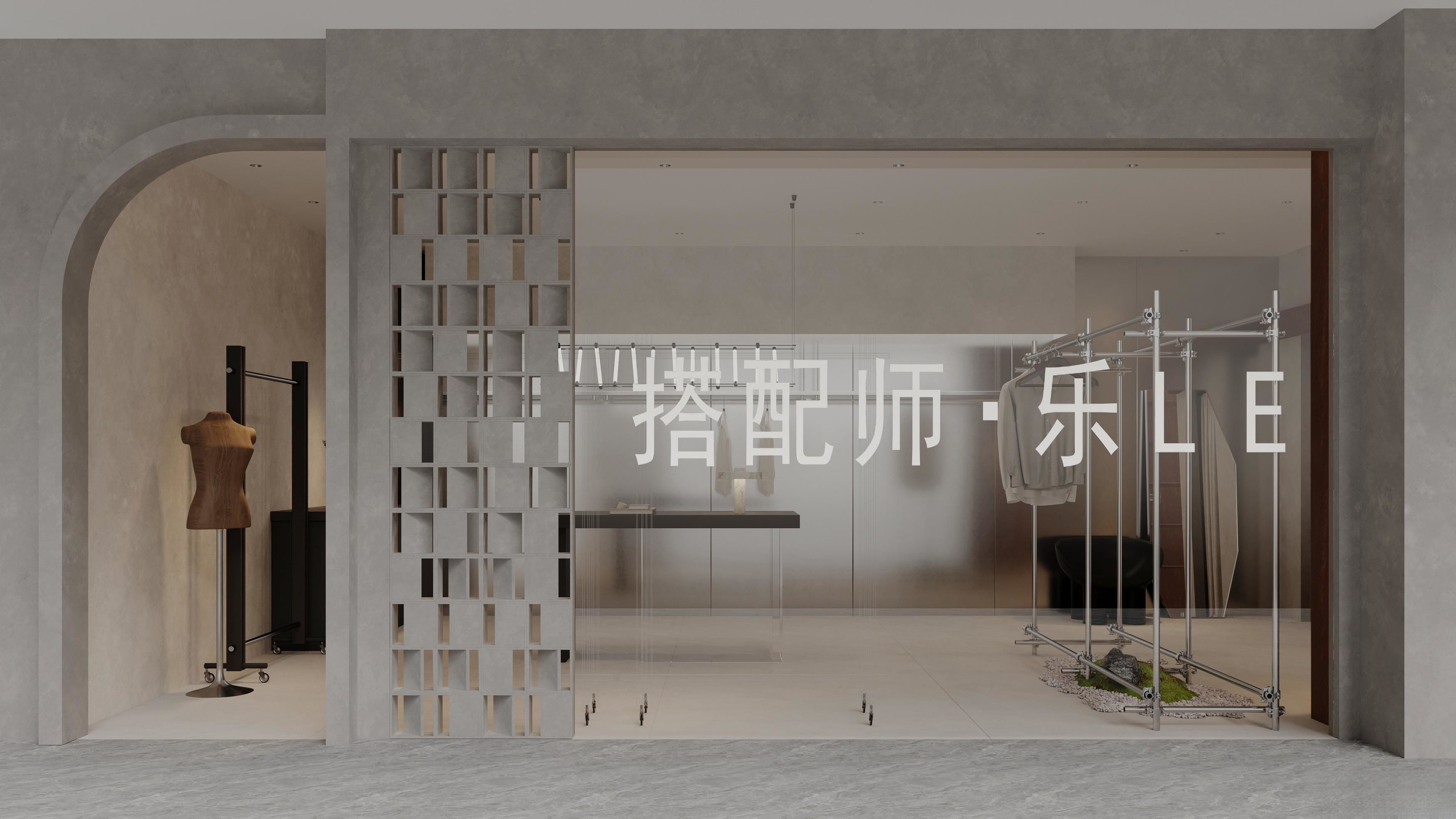 clothing store interior  3D model_3