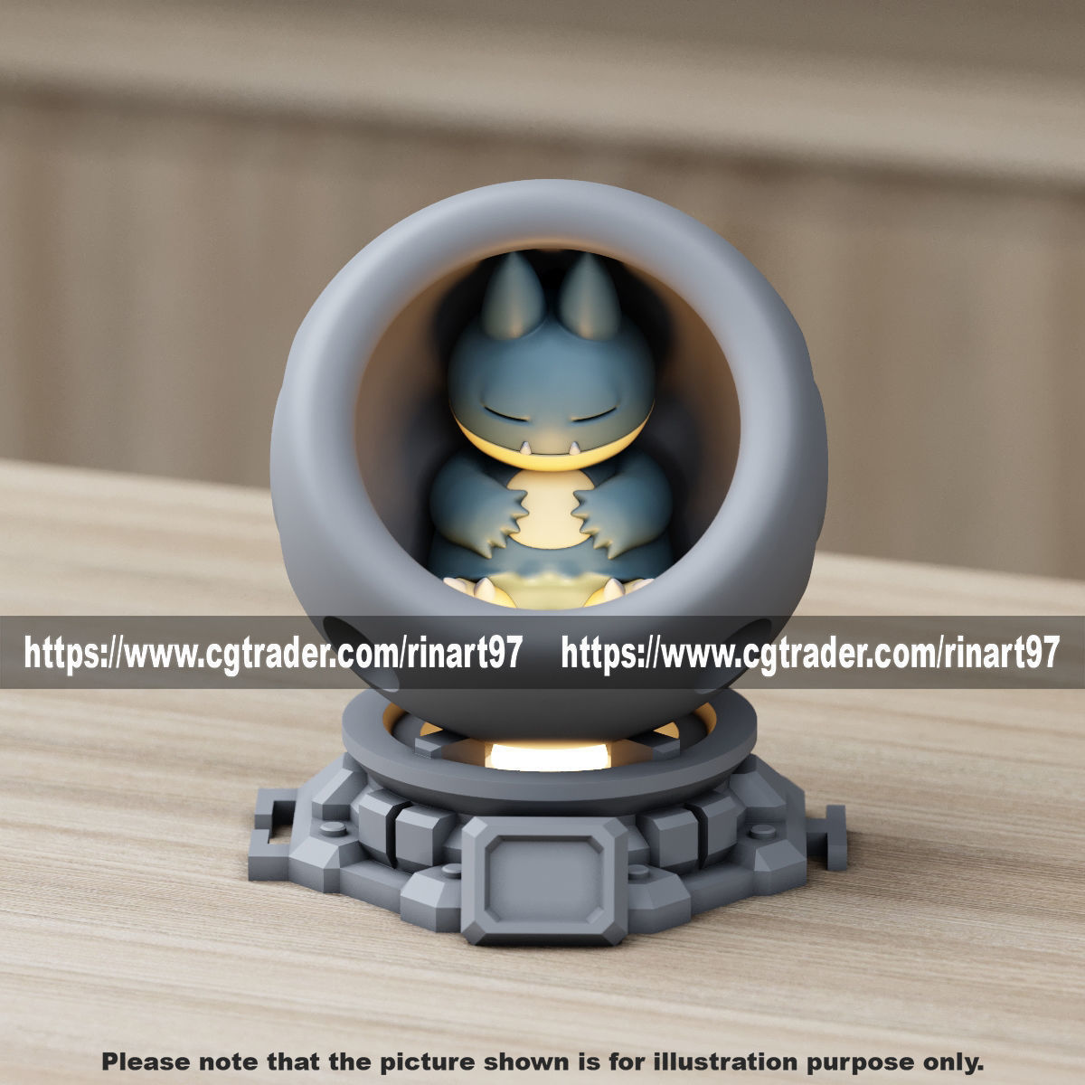 Munchlax in healing machine pods EASY PRINT NO SUPPORT 3D print model_5