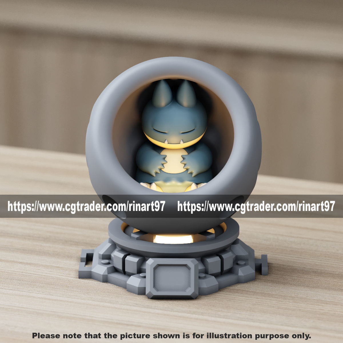 Munchlax in healing machine pods EASY PRINT NO SUPPORT 3D print model_10