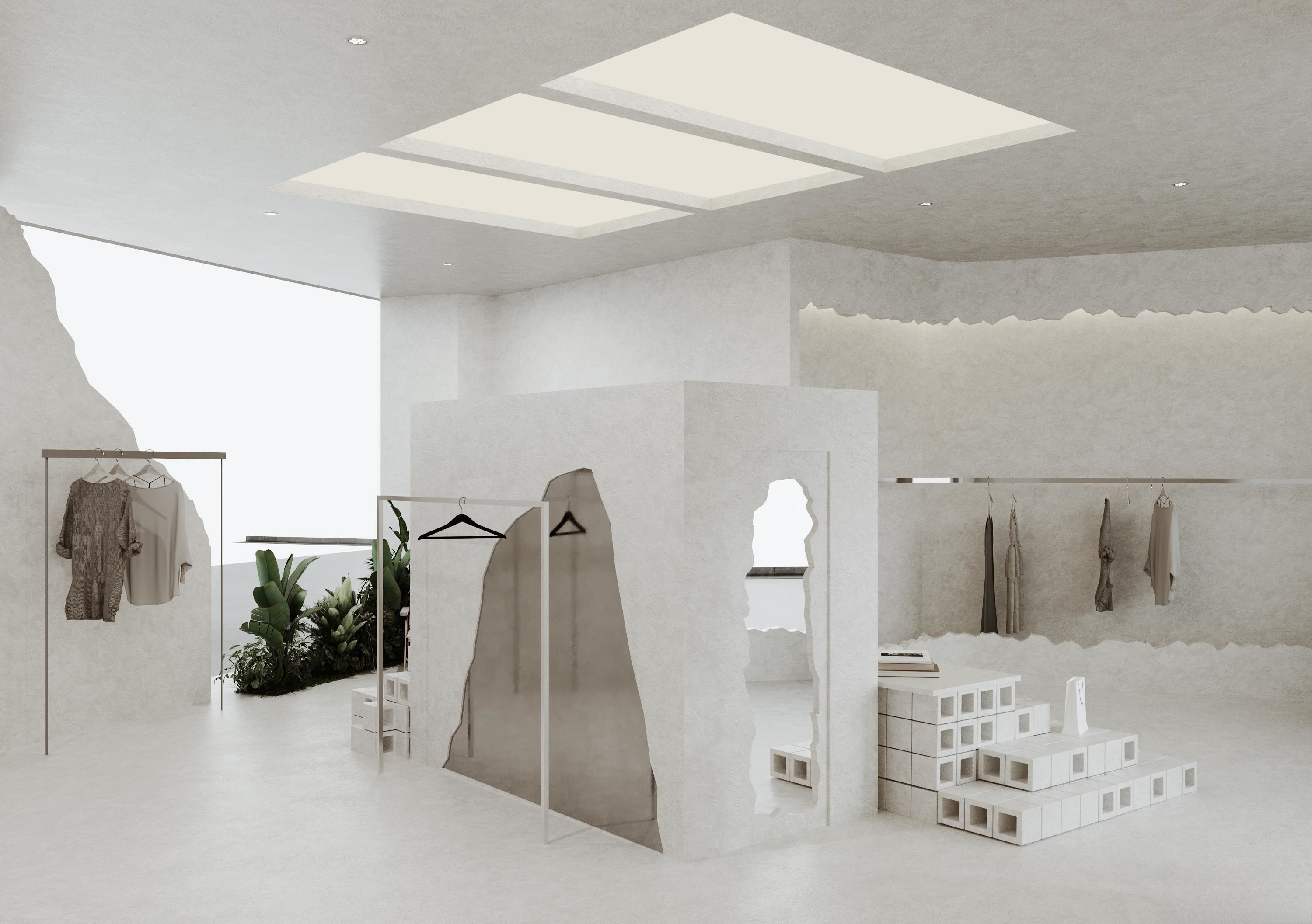 clothing store interior  3D model_4