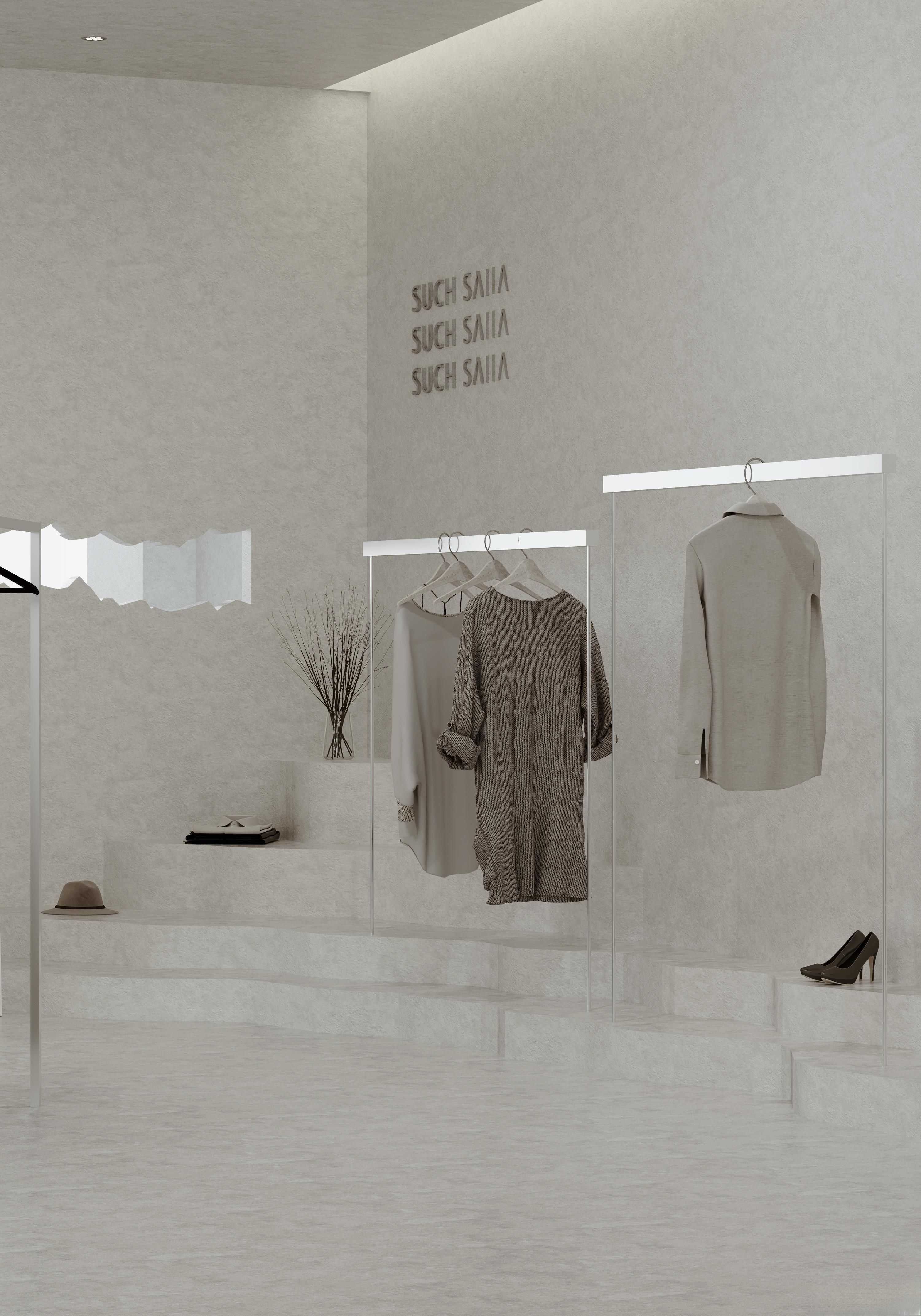 clothing store interior  3D model_3