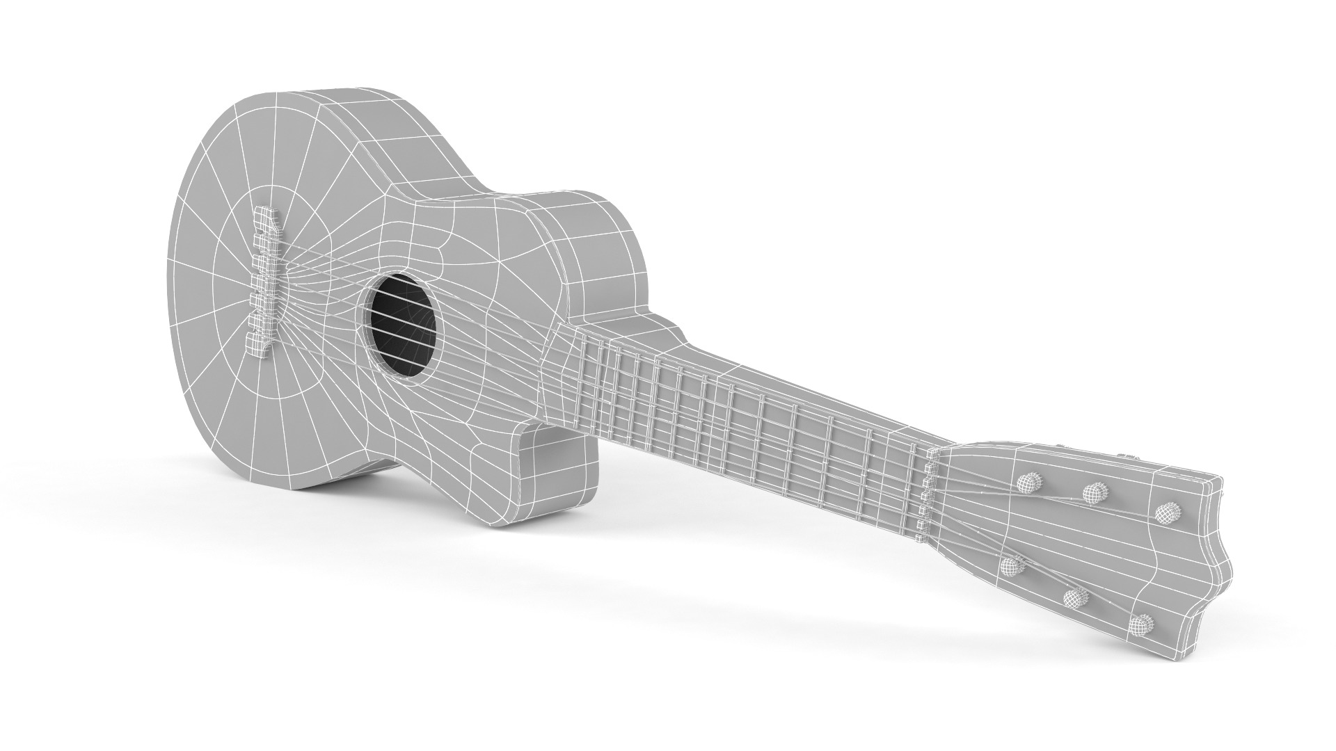 Toy Acoustic Guitar 3D model_8