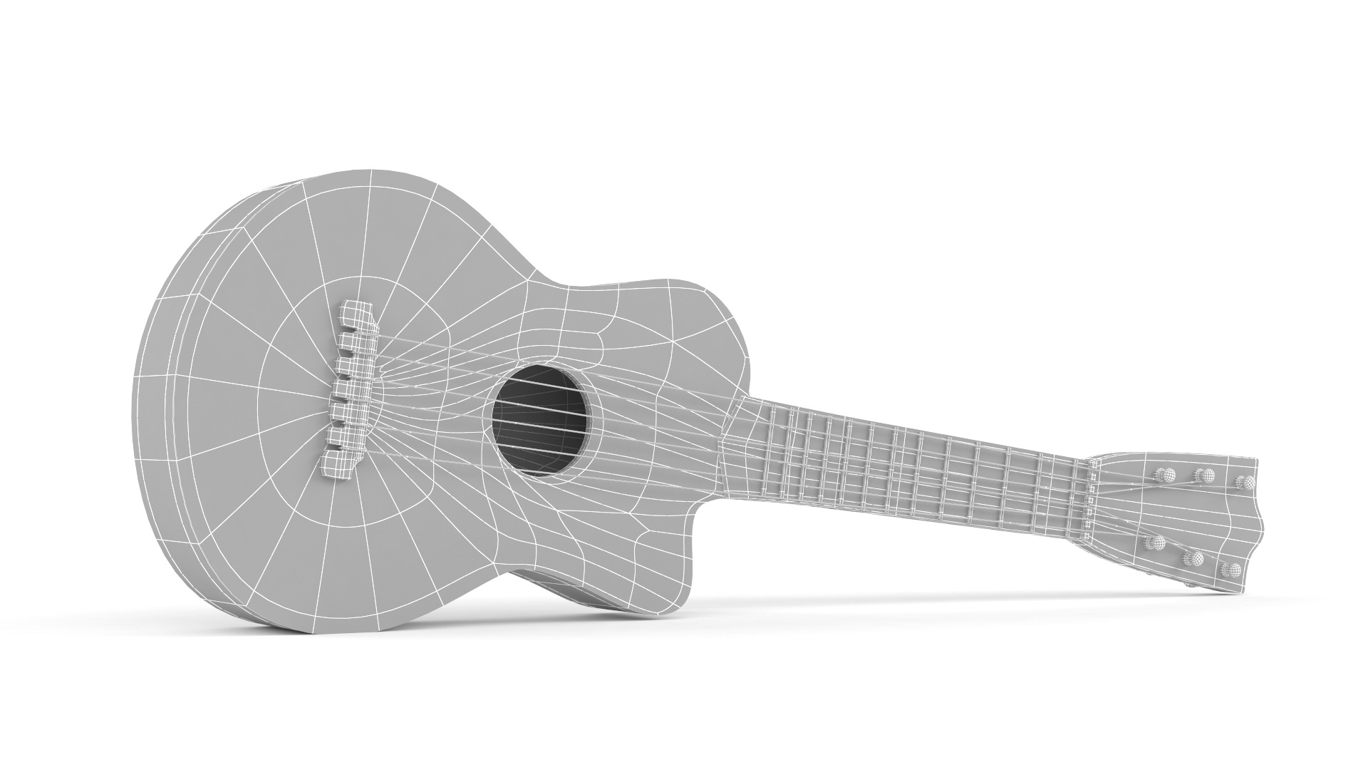 Toy Acoustic Guitar 3D model_6