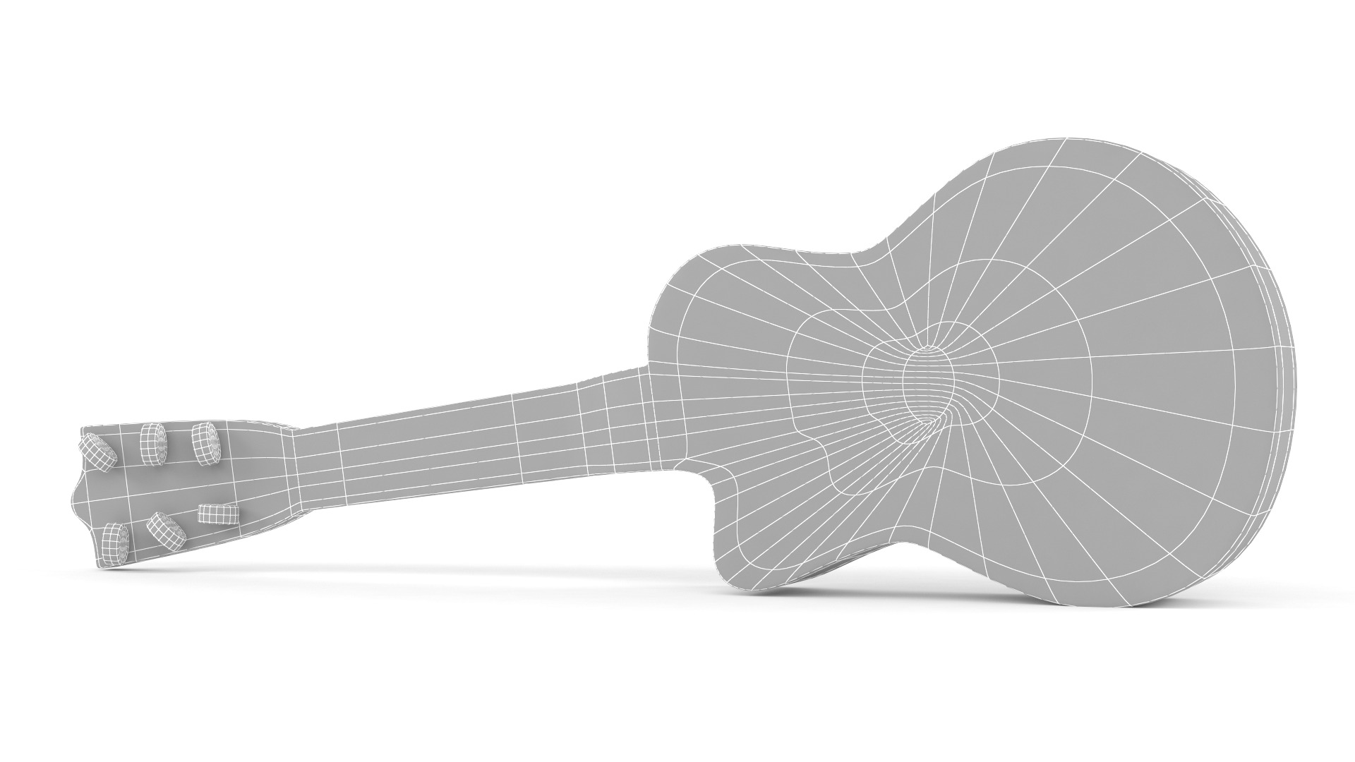 Toy Acoustic Guitar 3D model_9