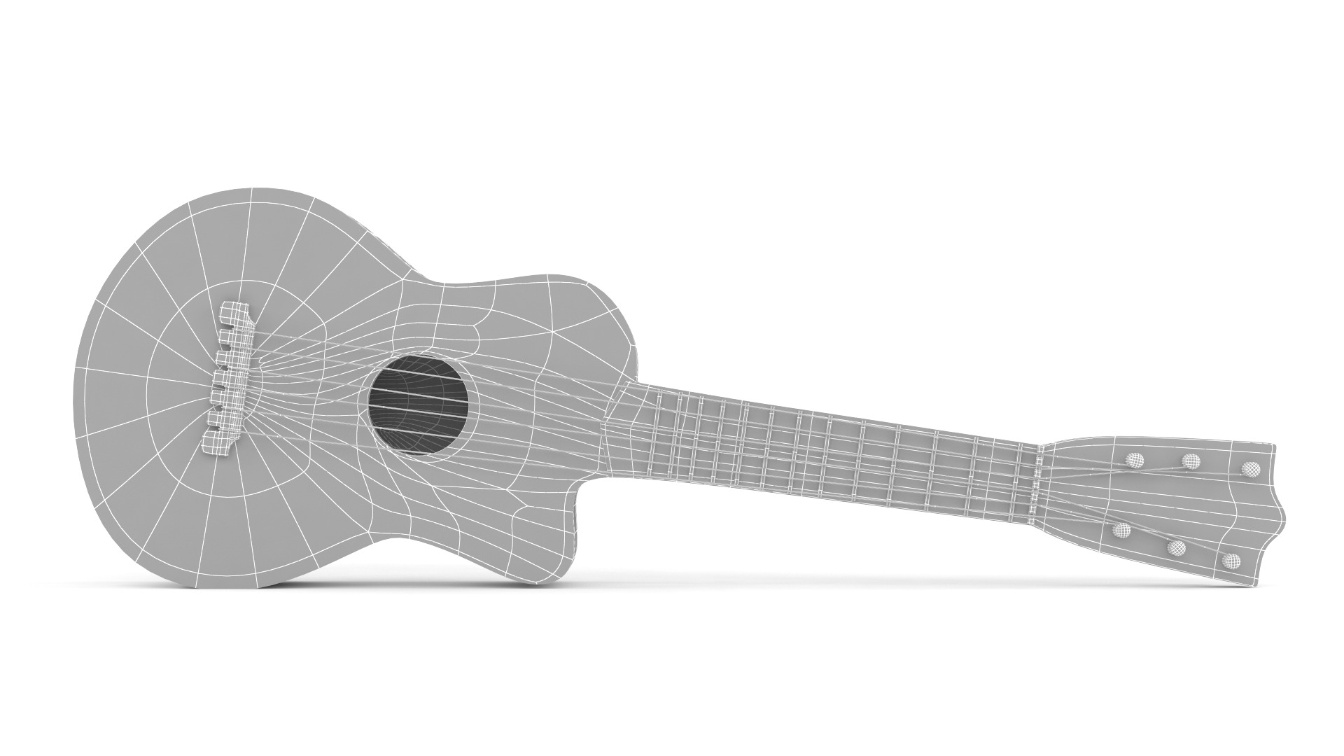 Toy Acoustic Guitar 3D model_7