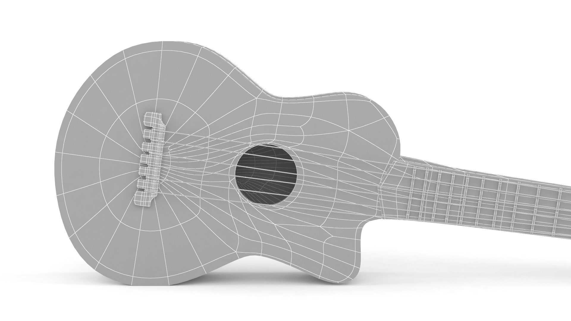 Toy Acoustic Guitar 3D model_10