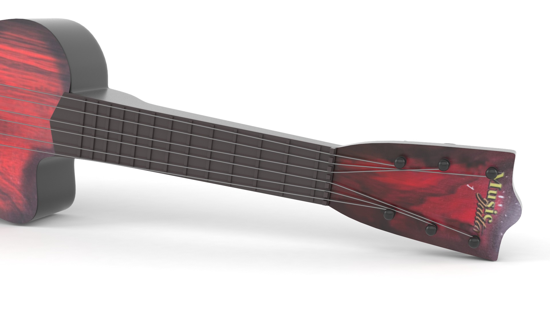 Toy Acoustic Guitar 3D model_5