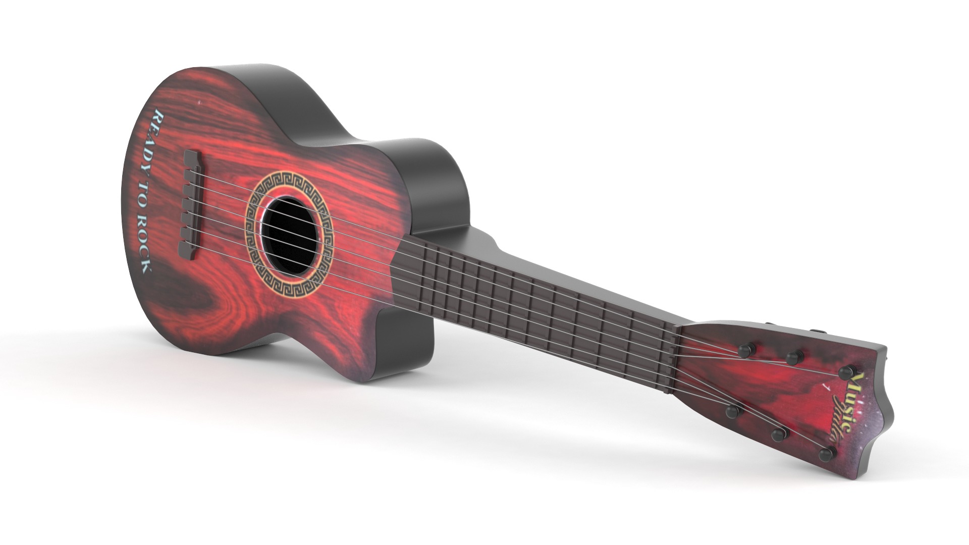 Toy Acoustic Guitar 3D model_2