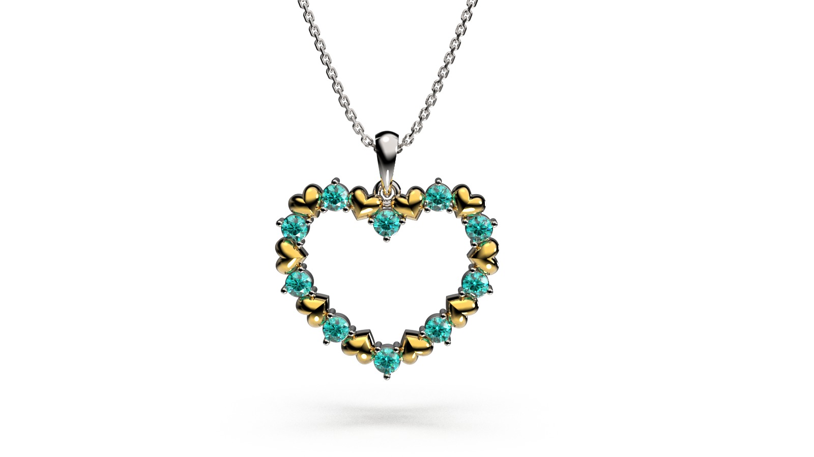 HEART PENDANT LOVE SIGN - Diamond  Valentines Day Gift 3D print model_13