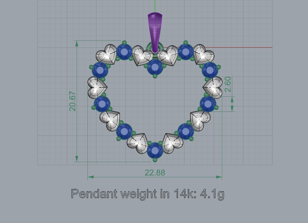 HEART PENDANT LOVE SIGN - Diamond  Valentines Day Gift 3D print model_1