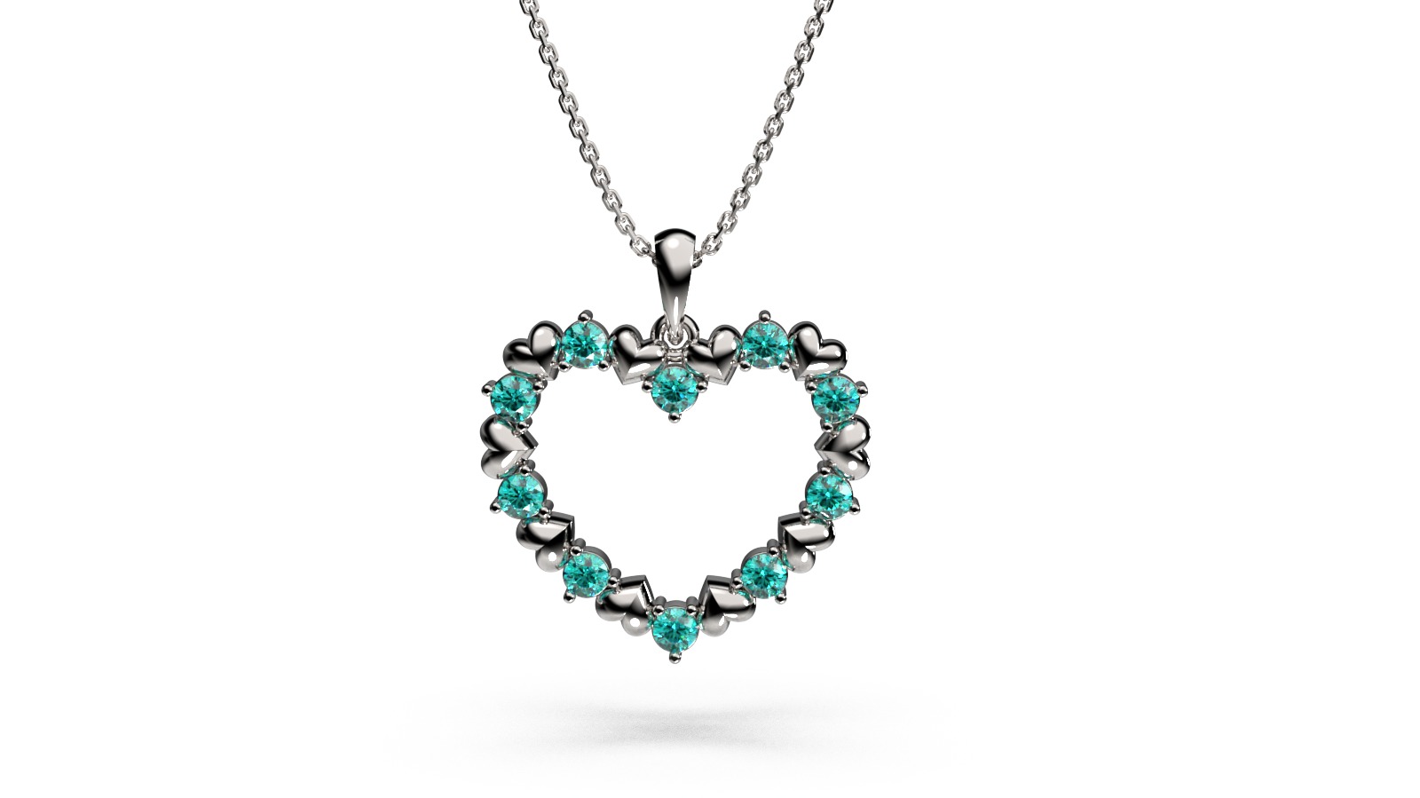 HEART PENDANT LOVE SIGN - Diamond  Valentines Day Gift 3D print model_33