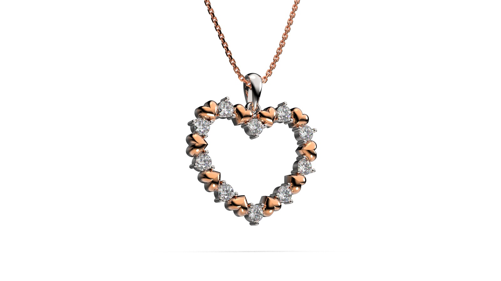 HEART PENDANT LOVE SIGN - Diamond  Valentines Day Gift 3D print model_38