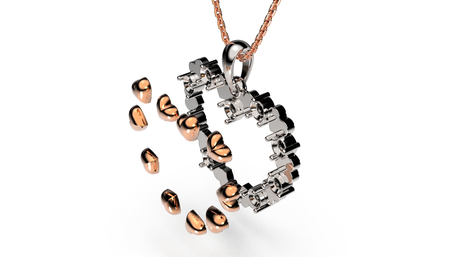 HEART PENDANT LOVE SIGN - Diamond  Valentines Day Gift 3D print model_42